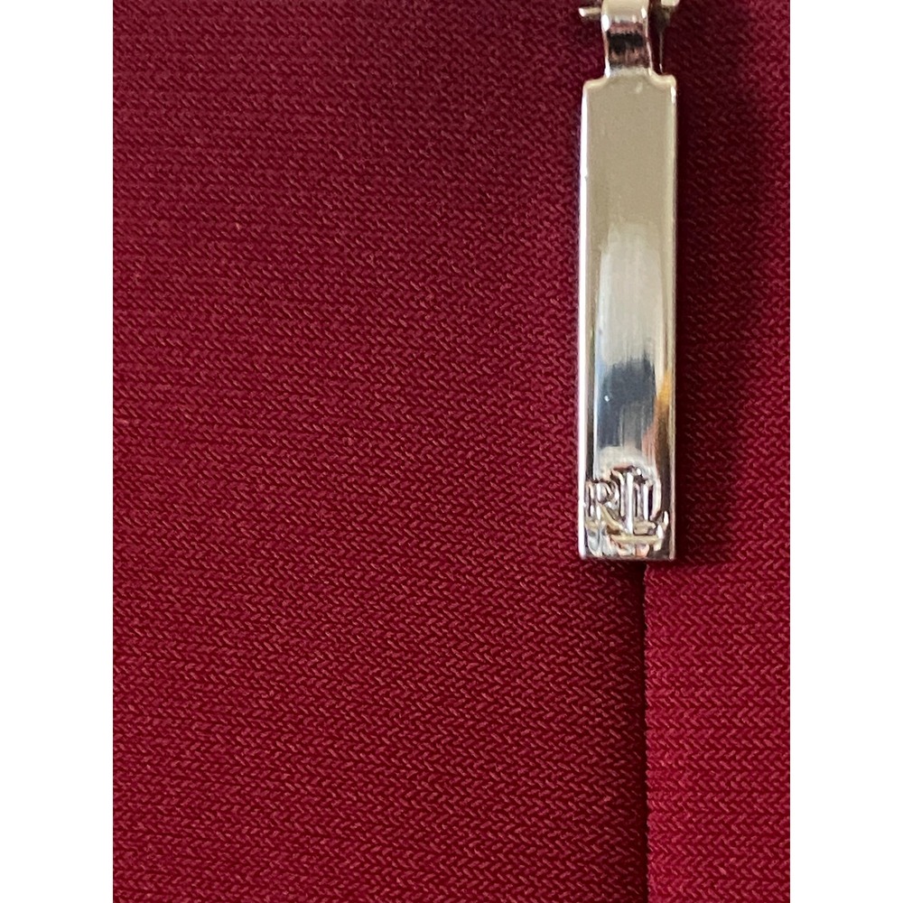 Lauren Ralph Lauren Dress Women's Size 12 Garnet Red Sheath Career NWT‎ - Picture 6 of 7